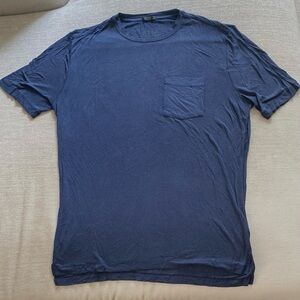 ATM Anthony Thomas Melillo Short Sleeve Breast Pocket Blue T-Shirt Tee Size M
